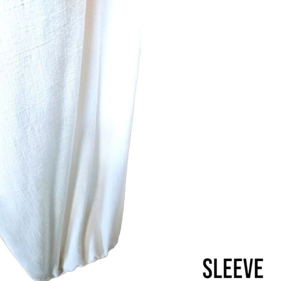 New TORRID Cloud dancer white smokedโbodice long sleeve cropped babydoll/Blouse - Picture 7 of 16